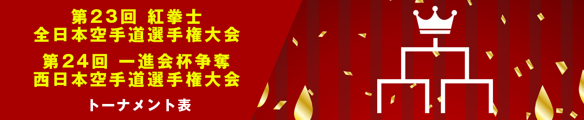 トーナメント表 第23回紅拳士全日本空手道選手権大会 第24回一進会杯争奪西日本空手道選手権大会